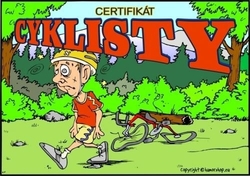 Certifikát cyklisty (naležato)