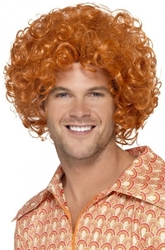 Paruka Curly Afro rezavá