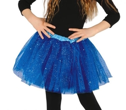 Dětská sukně se třpytkami tmavě modrá