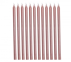 Svíčky růžovozlaté, 12 ks