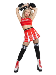 Kostým Sexy Cheerleader červená