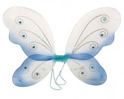 Motýlí křídla modrobílá
