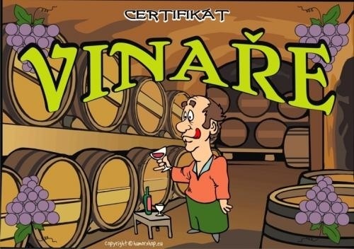 Certifikát vinaře (naležato)