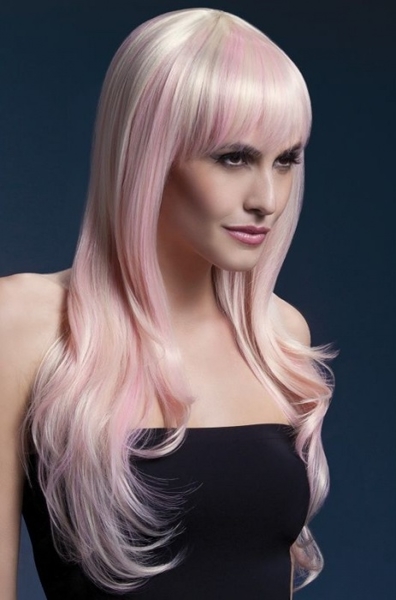 Paruka Sienna blond s nádechem růžové
